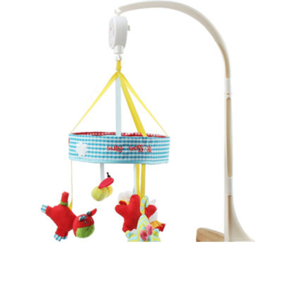 婴儿床挂件玩具床铃挂饰推车吊挂床玲宝宝床头铃音乐旋转摇铃风铃红星乐园+单曲音乐盒+支架（需转动上链）