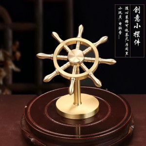 维诺亚掌舵者一帆风顺手舵创意桌面摆件神器船舵方向盘旋转领航
