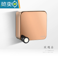 敬平隐形收缩晾衣绳器304不锈钢免打孔室内壁挂酒店伸缩晾衣架 玫瑰金(打孔/免打孔双用)绳子