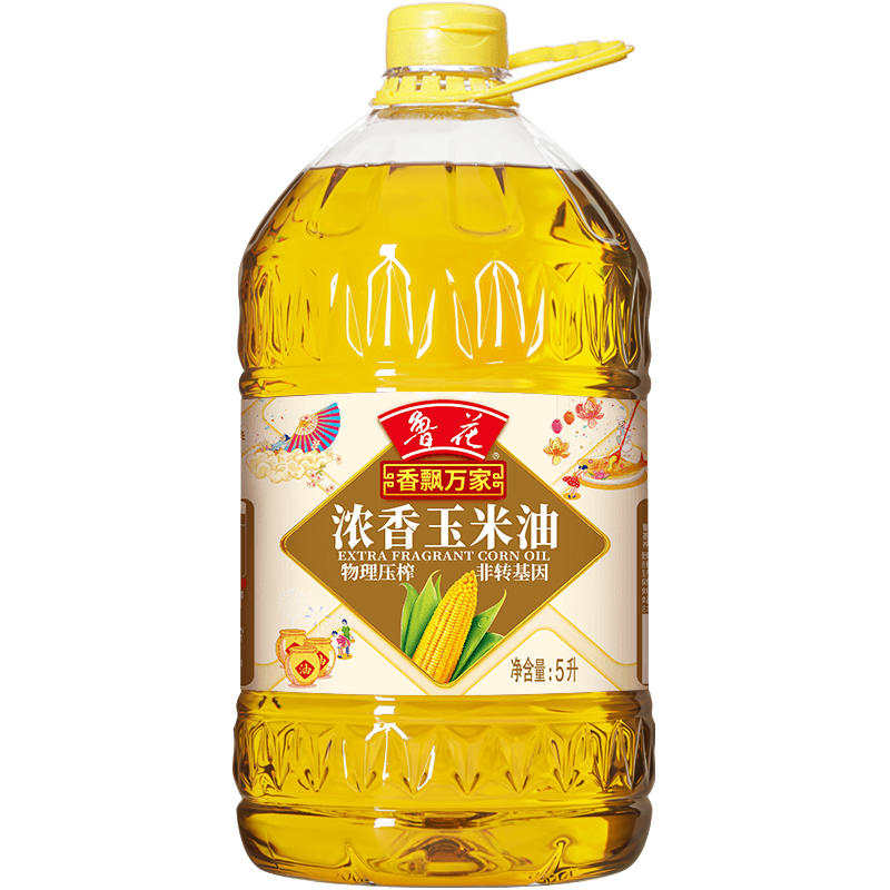 鲁花 玉米油 香飘万家浓香玉米油 5L