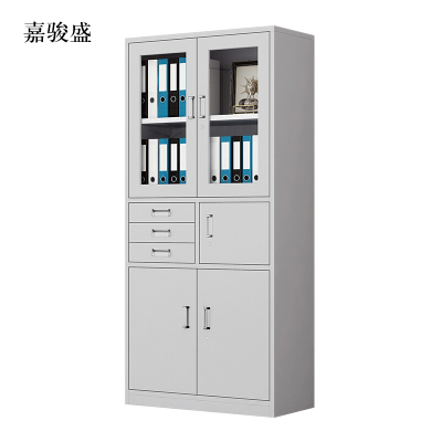 嘉骏盛钢制文件柜档案柜财务凭证柜带锁储物柜铁皮柜书柜偏三内保文件柜