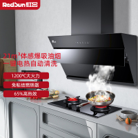 红日(RedSun)侧吸式油烟机红外线燃气灶组合烟灶套装厨电套餐体感油烟机节能大火力JED19H+ES218B 天然气