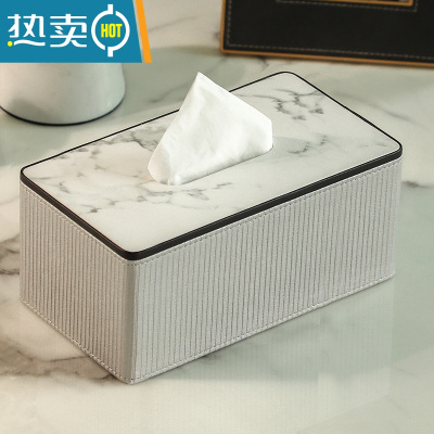 敬平纸巾盒客厅轻奢简约现代创意家用桌面ins网红餐厅餐巾抽纸盒 银灰色罗马柱纸巾盒 大号