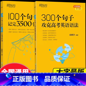 [划算套装]高考英语语法姊妹篇 英语 [正版]备考2024新东方100个句子记完3500个高考单词汇300个句子攻克高考