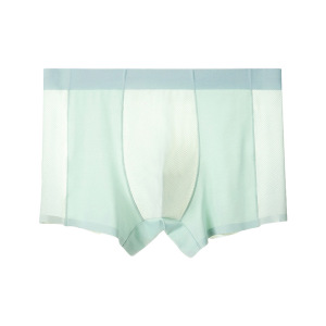 夏季新款冰丝内裤男超薄透气无痕网孔男士四角裤大码中腰男内裤头