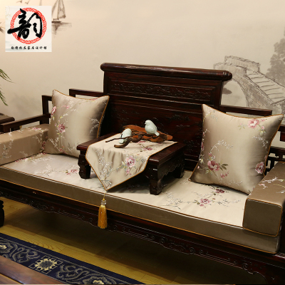 新中式沙红木坐垫明清家具椅垫冬季加厚海绵防滑罗汉床圈椅坐垫