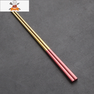 牛排刀叉盘子套装家用304不锈钢西餐刀叉勺三件套北欧ins轻奢餐具 敬平 粉金-筷子