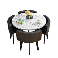 戴劲 洽谈桌休息区谈判桌北欧风会客接待桌简约奶茶店桌椅组合 组合四