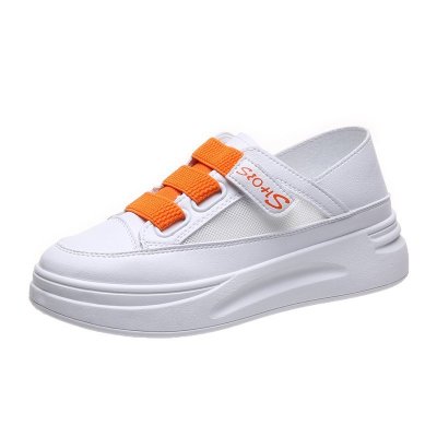 两穿小白鞋2020新款女鞋夏季薄款白鞋女百搭网面透气懒人厚底板鞋