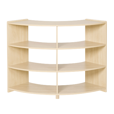 华森葳儿童用品 3层90度弧形柜-实木 3层90度弧形柜-橡胶木纹