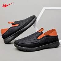 双星休闲鞋四季男款套脚鞋轻便软底简约一脚蹬懒人鞋
