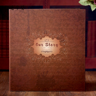 儿童节礼物新品直营-宝宝成长纪念册家庭大容量相册本影集插页式塑封6寸过塑照片800张复古我们的故事放500