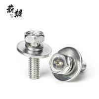 蔚期 十字槽外六角三组合大垫圈螺栓 M5*30 个