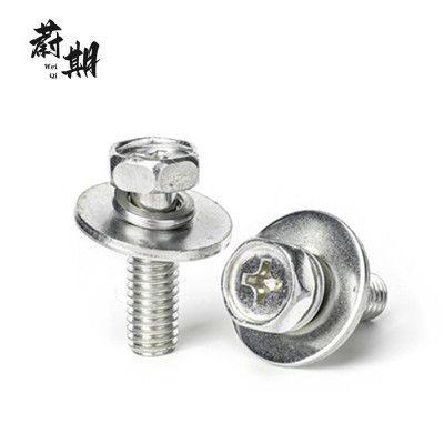 蔚期 十字槽外六角三组合大垫圈螺栓 M5*30 个