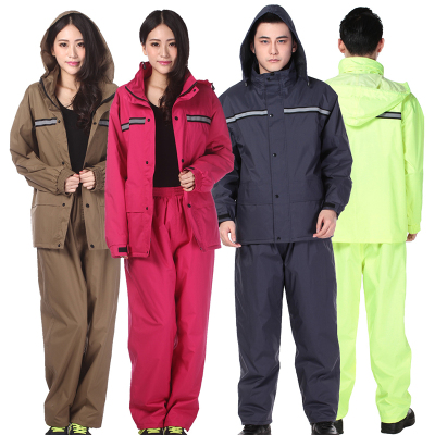 雨衣雨裤套装成人单人男女摩托车电动户外加大加厚时尚骑行服-XXXL