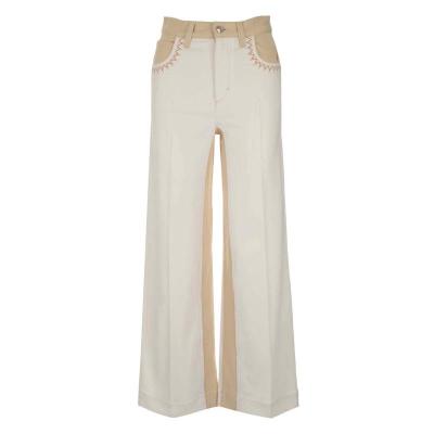 Chloe/女士休闲微喇裤时尚简约设计舒适百搭裤装