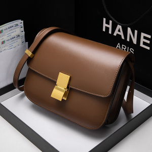 MKJ正品欧美时尚真皮豆腐包box包2023新款潮秋冬单肩斜挎包时尚网红女包小包