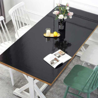 欧梦澜 黑磨砂桌布PVC软质塑料桌布1.5mm厚 80*120cm 张