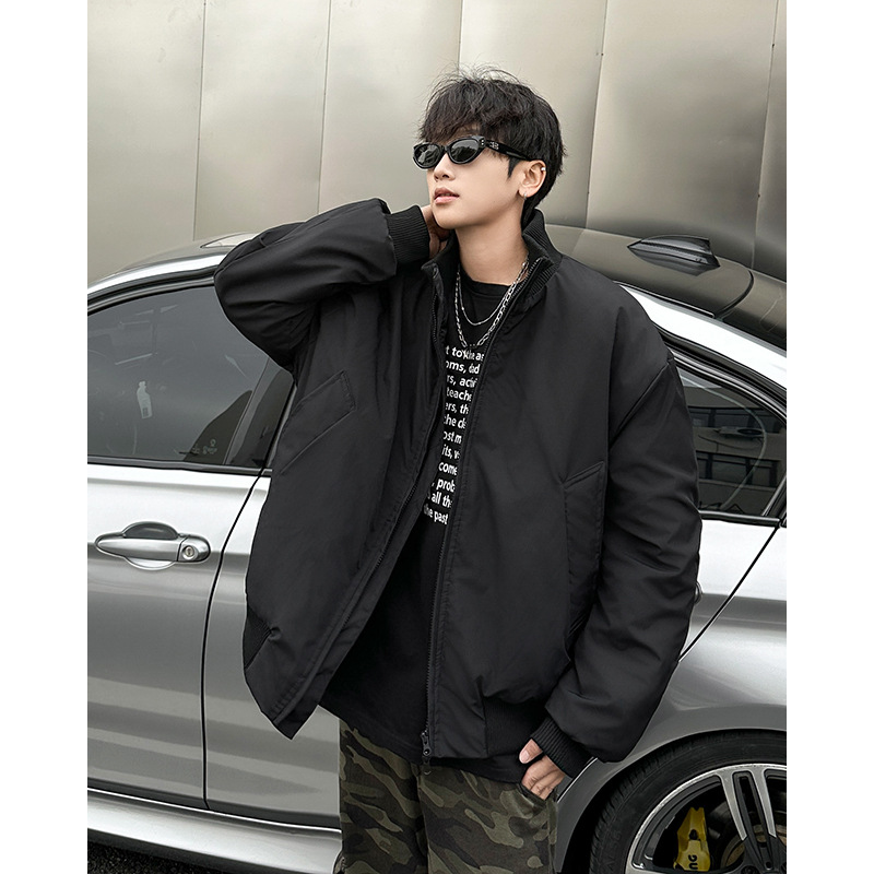 棉衣男冬季新款飞行员棉服痞帅休闲立领百搭宽松外套保暖美式棉衣