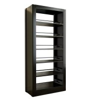 臻远ZY4072616 钢制书架资料架 双面6层一列一组黑色 1000*450*2000mm