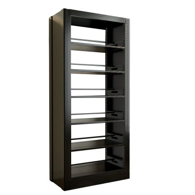 臻远ZY4072616 钢制书架资料架 双面6层一列一组黑色 1000*450*2000mm