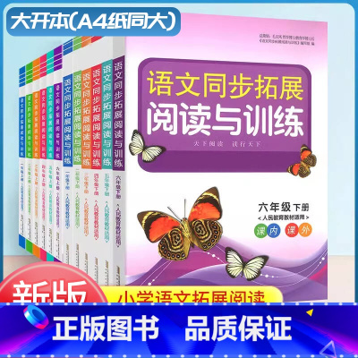 ————上下册分割线———— 小学通用 [正版]2025小学语文同步拓展阅读与训练一1二2三3四4五5六6年级上册下册人