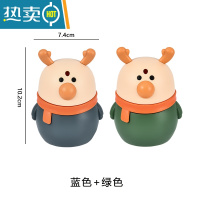 敬平小鹿牙签盒家用个性创意自动弹出按压式牙签筒高颜值轻奢卡通可爱 [2个装]绿色+蓝色送牙签一包 约1400-
