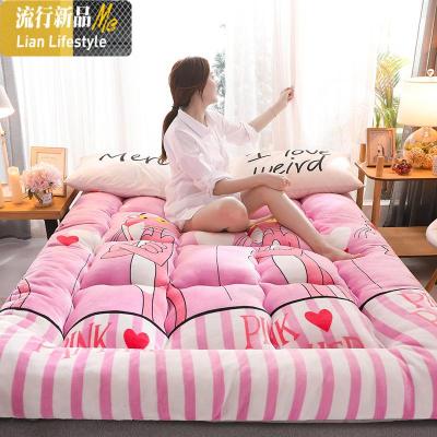 加厚法兰绒床垫床褥子保暖家用1.5米软垫学生宿舍单人0.9米防护垫 三维工匠