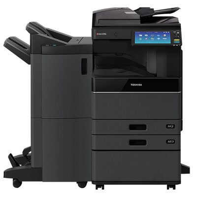 东芝（TOSHIBA）FC-2610ACA3彩色激光数码复合机25页/分钟含双面器+输稿器+双纸盒+工作柜+鞍式装订