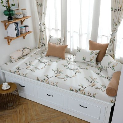 家柏饰(CORATED)北欧高密度海绵飘窗垫乳胶窗台垫定做沙发毯阳台垫榻榻米卡座花4号12cm飘窗垫