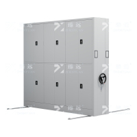 臻远ZY-MJJA-03 手摇密集架移动档案柜钢制轨道密集柜 通双节 一列三组