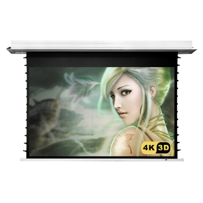 经科JK电动遥控拉线投影软幕布N4-FL/1t IC纳米天花幕126寸16:9