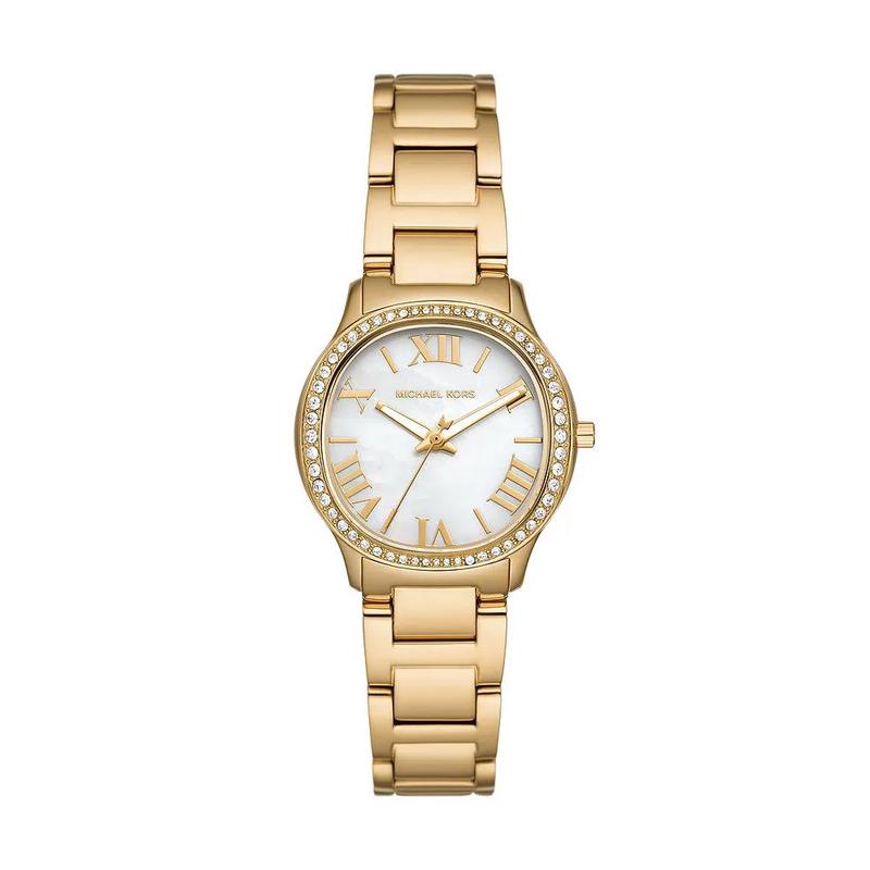 Michael Kors 女士金表欧美简约大气商务石英防水手表