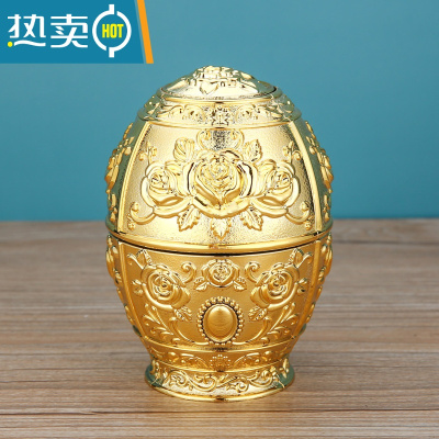 敬平欧式纸巾盒家用客厅茶几抽纸盒创意轻奢KTV纸抽盒餐厅美式ins摆件 金色银牙签筒(时尚)