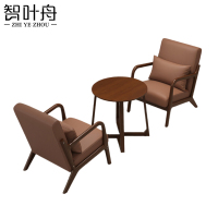 智叶舟接待沙发组合单人位*2+小圆桌套