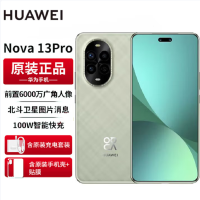 华为nova13 Pro 洛登绿 512GB 100W快充 北斗卫星图片消息 IP65防尘防水 双扬声器 鸿蒙智能微曲屏手机