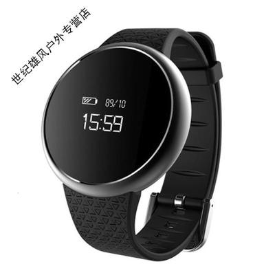 运动户外智能手表运动手环心率血压监测睡眠腕表防水计步器男女苹果黑色正常
