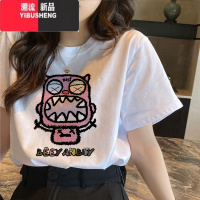 YIBUSHENG季设计感短袖t恤女2024新款韩版白色宽松体恤甜妹百搭上衣