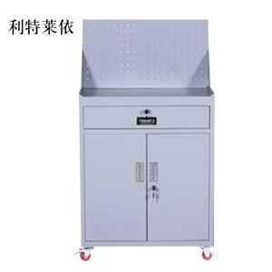 利特莱依工具柜加厚铁皮储物柜工厂车间用带抽屉汽修多功能收纳柜灰白色一斗小柜含轮子