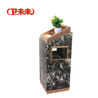 卫未来 酒店垃圾桶 玫瑰金花石 个