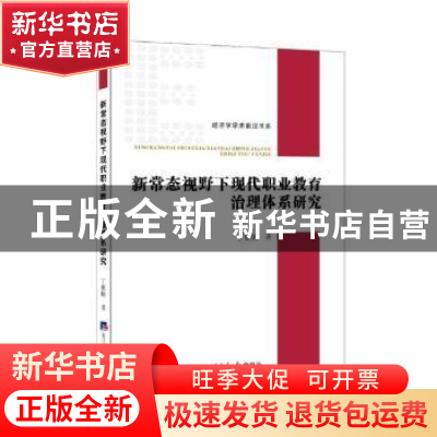 正版 新常态视野下现代职业教育治理体系研究 丁惠炯著 经济日报
