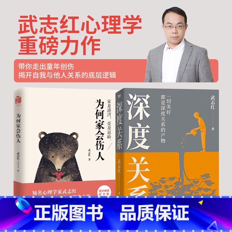 [正版]全2册深度关系+为何家会伤人 武志红心理学社会心理学励志成长书和另一个自己谈谈心 图书 书籍