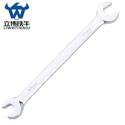 立伟铁牛镜面双开扳手10×12mm/把