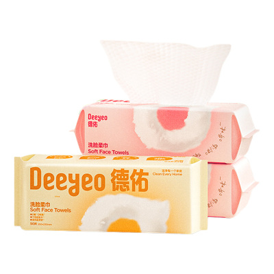 德佑洗脸巾50片*6包呵护肌肤抽取式2001DYCT338R06