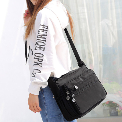 女士手提包潮流单肩背包百搭斜挎包防水尼龙布包