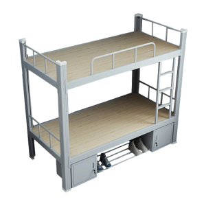 翌嘉 YJ-SXPTC-900a 白色加厚上下铺铁床含柜 2000×900×1800mm
