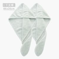加厚干发帽女可爱强吸水长短发洗头包头毛巾浴帽擦头发速干 三维工匠 五件套/灰色[礼盒装]