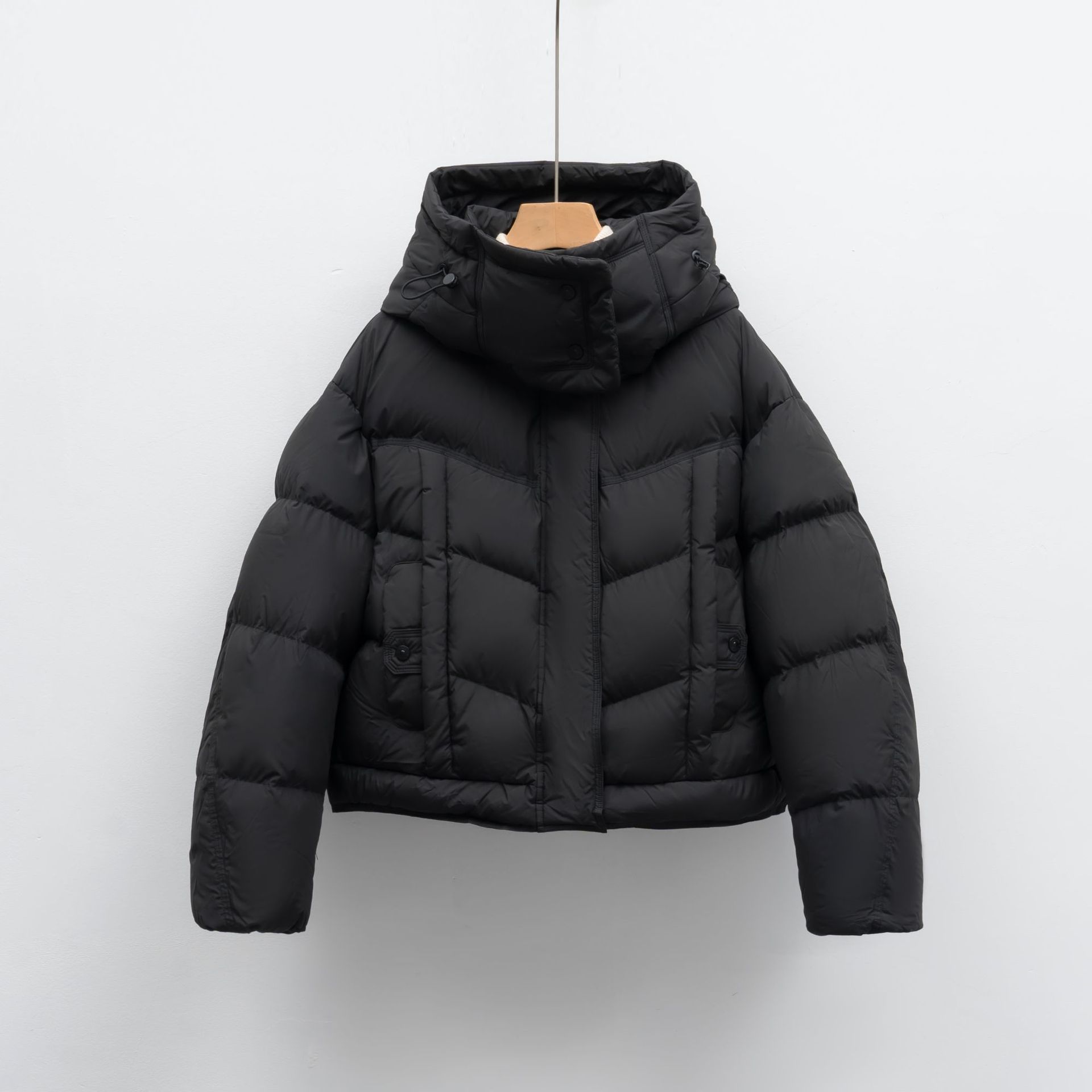 90绒新国标羽绒服女纯色加厚冬季短款鸭绒新款羽绒服_78524