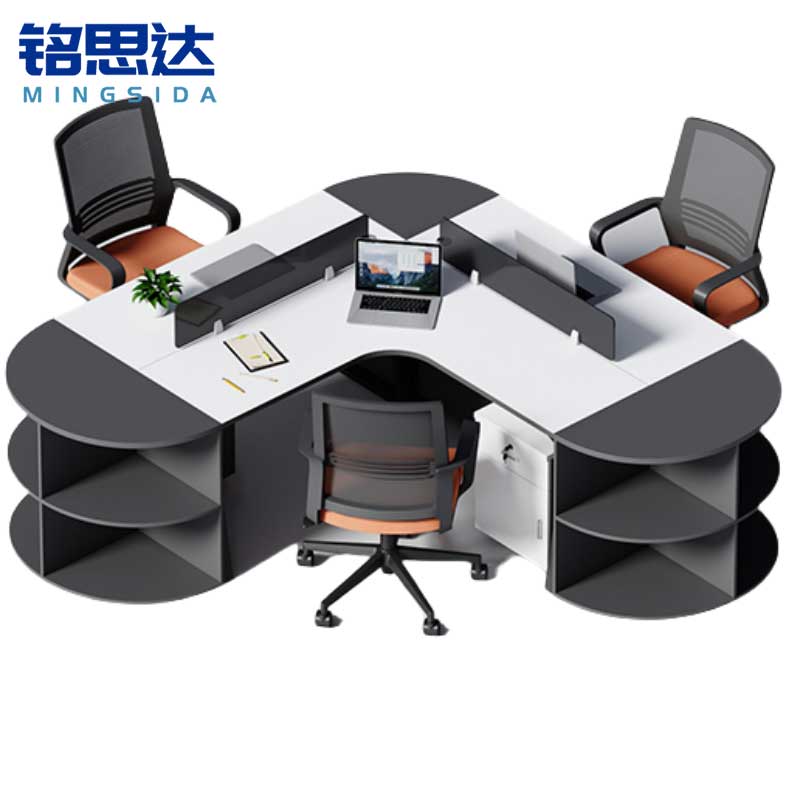 铭思达屏风工位三人位含柜椅套