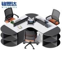 铭思达屏风工位三人位含柜椅套